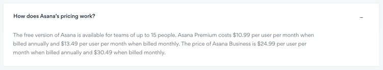 asana per user pricing