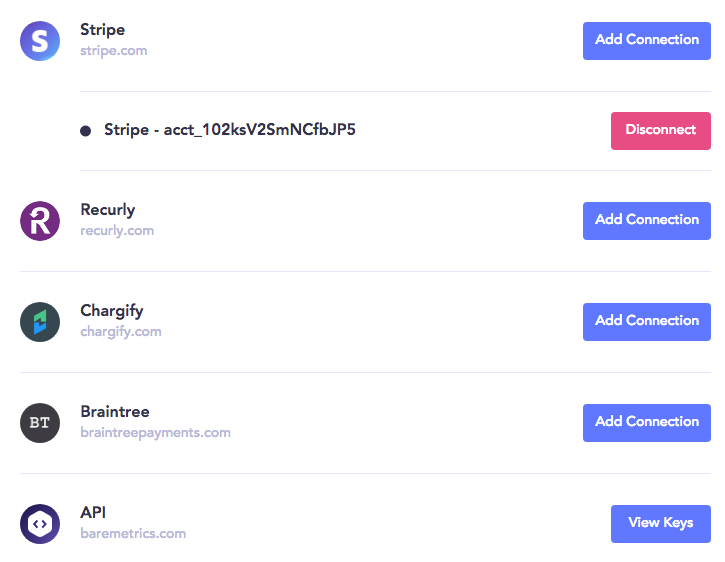 Add data source Baremetrics