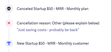 cancellation reason tracking