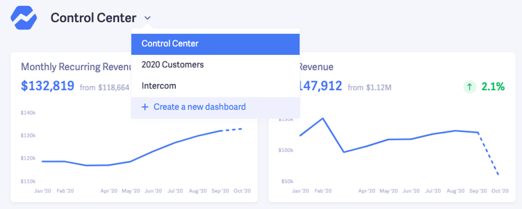 create new saas dashboards baremetrics