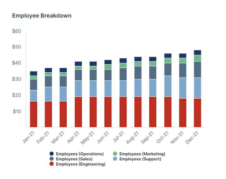 Employee Breakdown in Forecast+